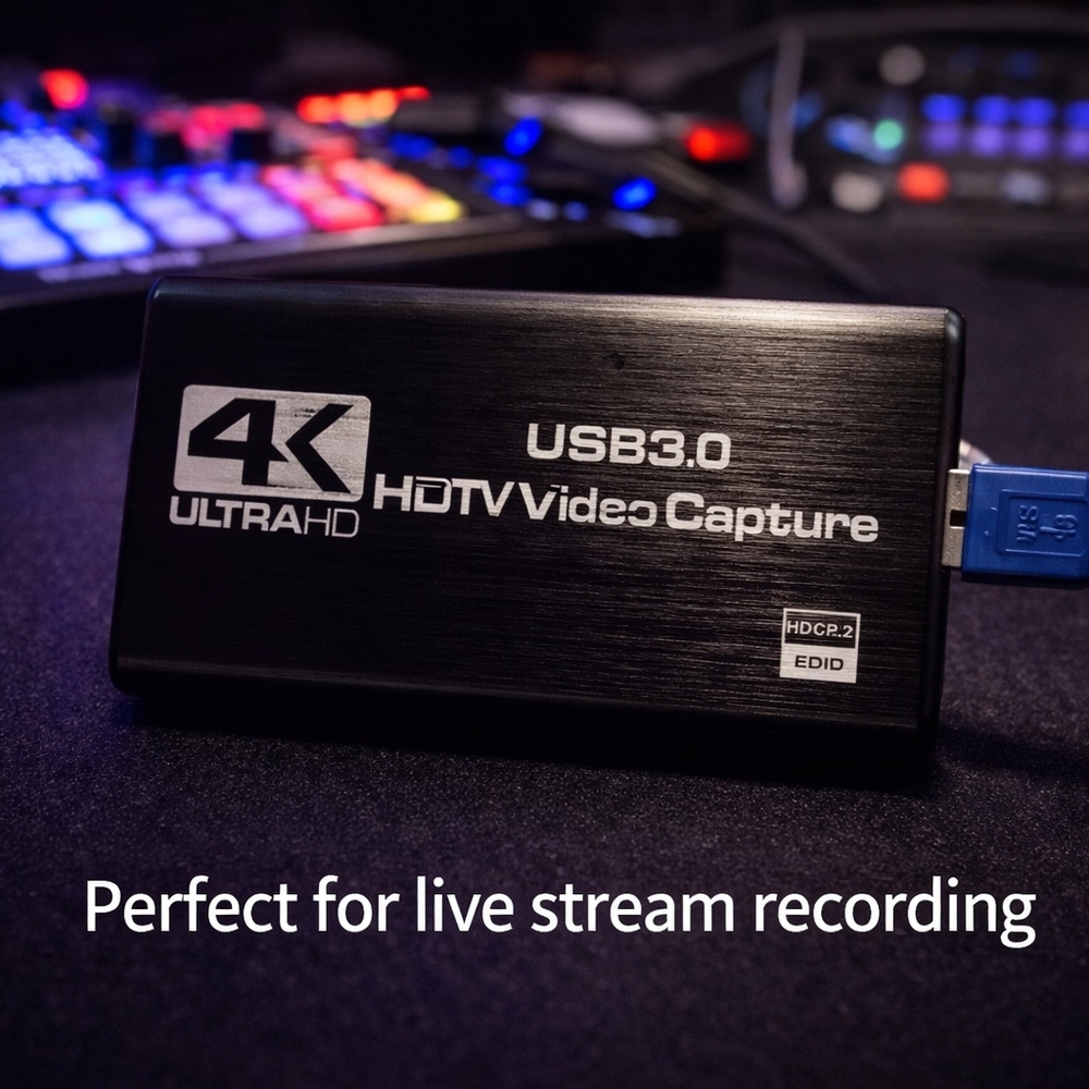 4K UltraHD USB 3.0 Video Capture Device - Black